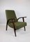 Fauteuil Boucle Vert Olive attribué à Lejkowski Leśniewski, 1970s 1