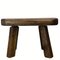 Brutalist Oak Chunky Stool, Netherlands, 1950s 5