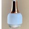 Lámpara colgante era espacial vintage de cobre y vidrio opalino moldeado, años 60, Imagen 9