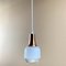 Vintage Space Age Copper and Molded Opaline Hanging Lamp, 1960s 12