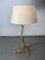 Vintage Bouclé Shade Curly Wavy Free Form Table Lamp, 1960s 8