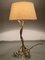 Vintage Bouclé Shade Curly Wavy Free Form Table Lamp, 1960s 3