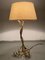 Vintage Bouclé Shade Curly Wavy Free Form Table Lamp, 1960s, Image 3