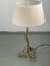 Vintage Bouclé Shade Curly Wavy Free Form Table Lamp, 1960s, Image 9