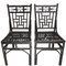 Chinoiserie Faux Bamboo Chairs, 1970s, Set of 2 1
