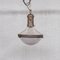 Antique French Brass and Glass Pendant 2