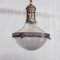 Antique French Brass and Glass Pendant 1