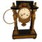 Horloge Pendule avec Bougeoirs en Bronze Doré, France, Set de 3 12