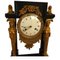 Horloge Pendule avec Bougeoirs en Bronze Doré, France, Set de 3 13