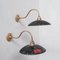 Antike Wandlampe aus Messing & Quecksilberglas 3