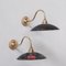 Antike Wandlampe aus Messing & Quecksilberglas 5