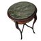Antique Tall Round Side Table in Gilt Bronze & Green Marble, France, 19th Century 3