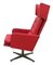 Red Leatherette Swivel Armchair, 1970s 8