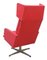 Red Leatherette Swivel Armchair, 1970s 7