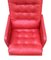 Red Leatherette Swivel Armchair, 1970s 9