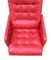 Red Leatherette Swivel Armchair, 1970s, Image 9