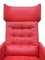 Fauteuil Pivotant en Similicuir Rouge, 1970s 10