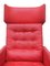 Red Leatherette Swivel Armchair, 1970s 10
