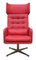 Red Leatherette Swivel Armchair, 1970s, Image 2