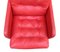 Red Leatherette Swivel Armchair, 1970s, Image 11