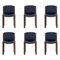 Chair 300 in Wood and Kvadrat Fabric by Joe Colombo for Karakter, Set of 6 1