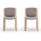 Chair 300 in Wood and Kvadrat Fabric by Joe Colombo for Karakter, Set of 4 3