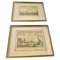 19th Century Gold Engraved Wood Frame with French Navigation Ports, France, Set of 2 1