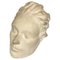 Escultura de cabeza de mujer Art Déco de piedra blanca, años 40, Imagen 2