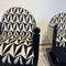 Art Deco Armchairs in Black Lacquer, Wood, Metal & Velvet, France, 1950s, Set of 2 11