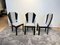 Art Deco Dining Chairs in Black Lacquer & Grey Fabric, France, 1930s, Set of 6 11