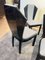 Art Deco Dining Chairs in Black Lacquer & Grey Fabric, France, 1930s, Set of 6 7