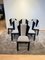 Art Deco Dining Chairs in Black Lacquer & Grey Fabric, France, 1930s, Set of 6, Image 3