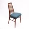Danish Teak Model Eva Upholstered Dining Chairs attributed to Niels Kofoed, 1960s, Set of 4 5