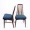 Danish Teak Model Eva Upholstered Dining Chairs attributed to Niels Kofoed, 1960s, Set of 4 6