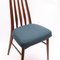 Danish Teak Model Eva Upholstered Dining Chairs attributed to Niels Kofoed, 1960s, Set of 4, Image 3