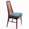 Danish Teak Model Eva Upholstered Dining Chairs attributed to Niels Kofoed, 1960s, Set of 4, Image 4