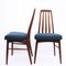 Danish Teak Model Eva Upholstered Dining Chairs attributed to Niels Kofoed, 1960s, Set of 4 7