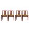 Danish Teak Upholstered Dining Chairs attributed to Vamdrup Stolefabrik, 1960s, Set of 4 1