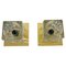 Ice Glass Cube Wall Lamps with Brass Base from Peill & Putzler, 1970s, Set of 2, Image 1