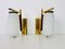 Brass and Opaline Glass Wall Lamps from Stilnovo, Italy, 1960s, Set of 2, Image 3