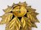 Plafón en forma de flor florentina dorada de Hans Kögl, Germany, años 70, Imagen 8