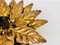 Golden Florentine Flower Shape Flushmount by Hans Kögl, Germany, 1970s 5