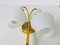 Brass and Opaline Glass Wall Lights, Italy, 1960s, Set of 2 6