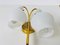 Brass and Opaline Glass Wall Lights, Italy, 1960s, Set of 2, Image 6