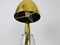 Glass Table Lamp with Brass Shade, 1960s 4