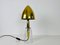 Glass Table Lamp with Brass Shade, 1960s 3