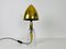 Glass Table Lamp with Brass Shade, 1960s, Image 2