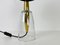 Glass Table Lamp with Brass Shade, 1960s, Image 5