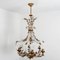 Crystal Glass & Gilt Brass 6-Light Chandelier attributed to Palwa, 1960s 2