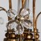 Lámpara de araña de cristal y latón dorado con seis luces, años 60, Imagen 9